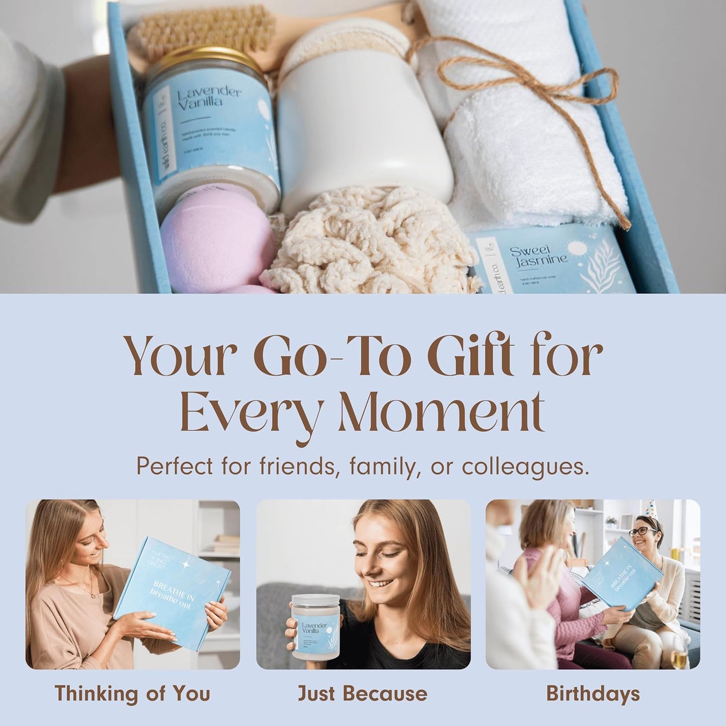 Indulge in Relaxation: Women's Self Care Gift Box with Mug, Candle, Bath Bombs & Soap