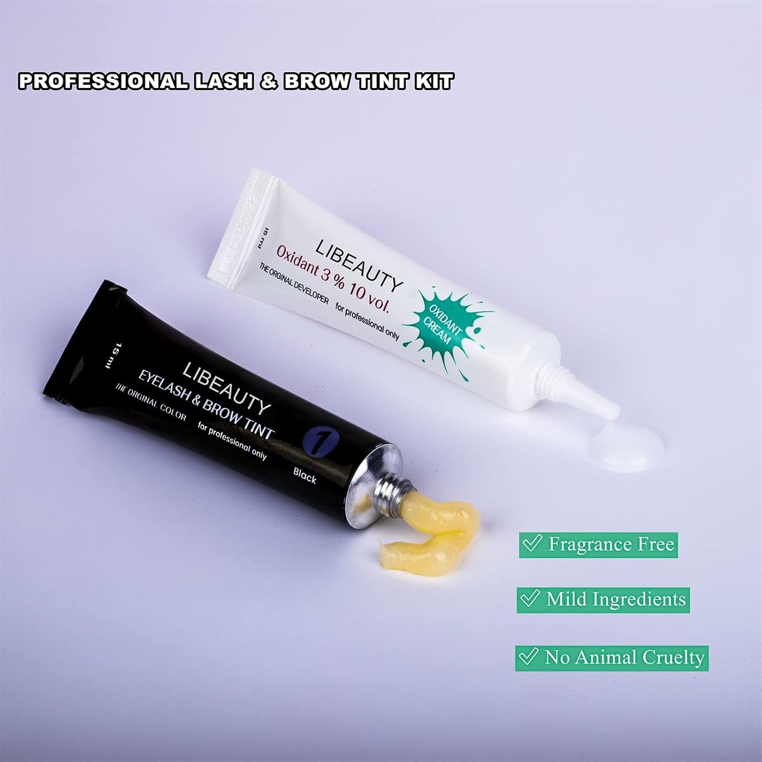 Lash Lift and Color Kit 4-In-1 with Brow Lamination & Perm - Professional Eyelash Set for Home DIY, Black Coloring Formula Creates Thicker Curled Lashes (Includes All Tools)